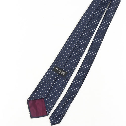 Michelsons of London Men’s Blue Polka Dot Tie