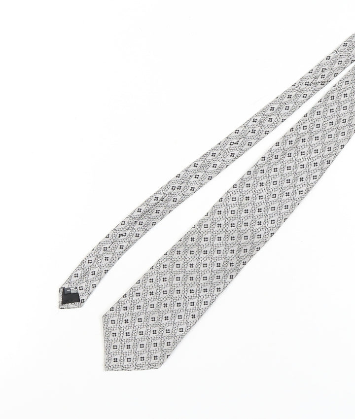 Angelo Litrico Men's Grey Geometric Silk Tie