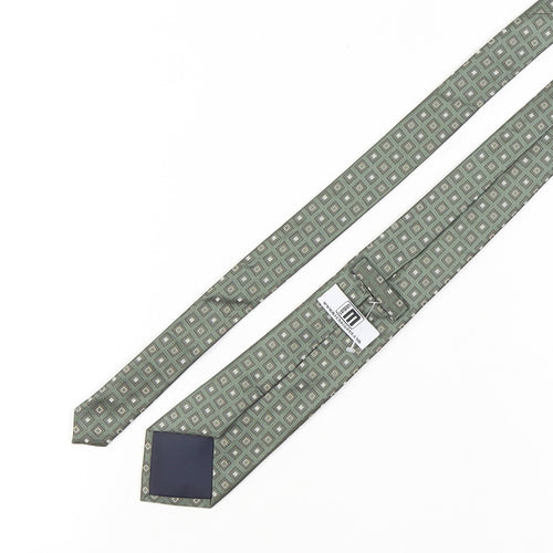 Michelsons Men's Green Geometric Silk Tie