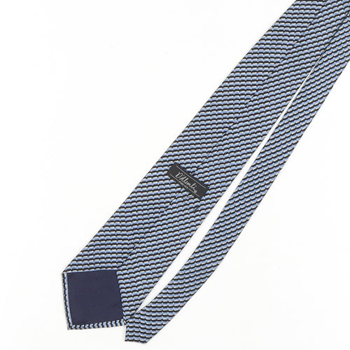 D'Alembic Men's Blue Silk Geometric Tie