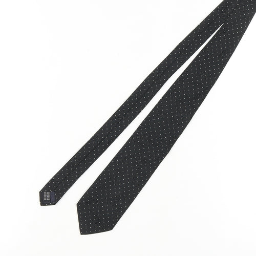 Verugia Como Men's Black Silk Polka Dot Tie