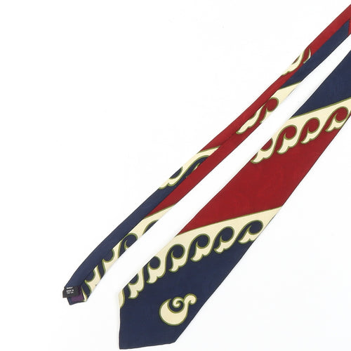Jean Latour Men's Red Blue Silk Tie
