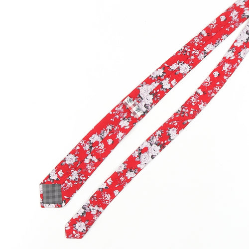 Ben Sherman Men's Red Floral Slim Tie