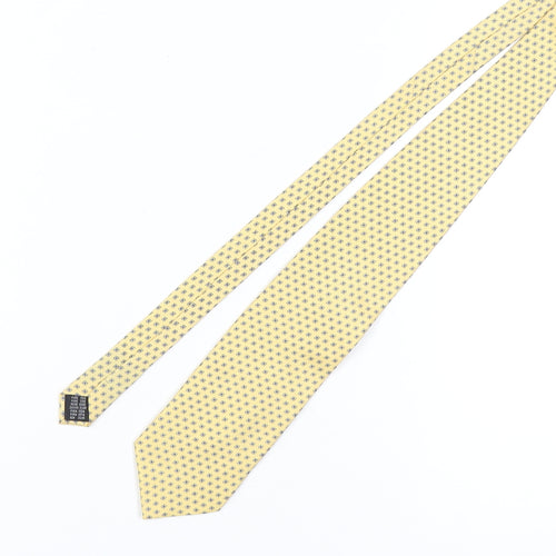 Daniel Hechter Men's Yellow Geometric Silk Tie