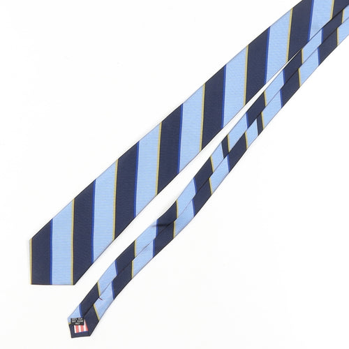 Howick Men's Blue Striped Silk Slim Tie