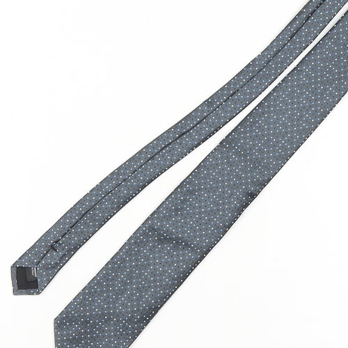 Frank Rostron Men's Blue Silk Polka Dot Tie