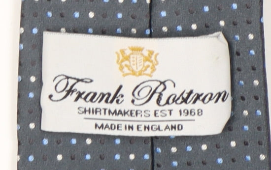 Frank Rostron Men's Blue Silk Polka Dot Tie