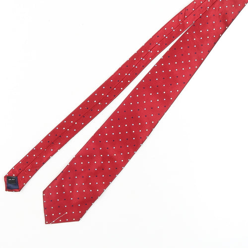 Austin Reed Men's Red Polka Dot Silk Tie