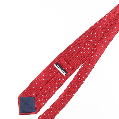 Austin Reed Men's Red Polka Dot Silk Tie
