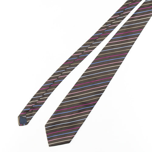Pierre Cardin Men's Multicoloured Striped Silk Tie - One Size