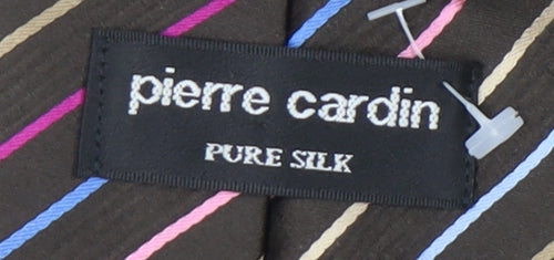 Pierre Cardin Men's Multicoloured Striped Silk Tie - One Size