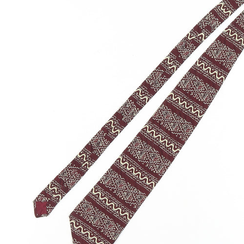 Paolo Vincente Red Silk Geometric Men's Tie, One Size
