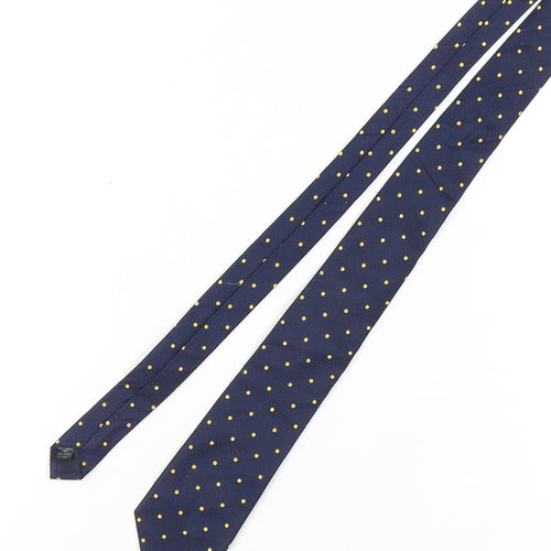 Moss Esq. Men's Blue Polka Dot Silk Tie, One Size