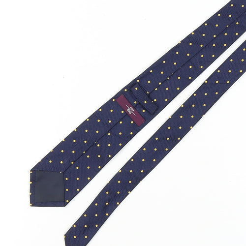 Moss Esq. Men's Blue Polka Dot Silk Tie, One Size
