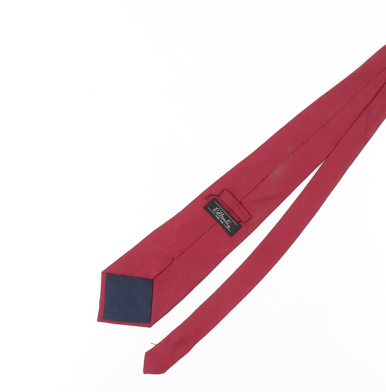 D'Alembi Men's Red Silk Tie - Classic Elegance