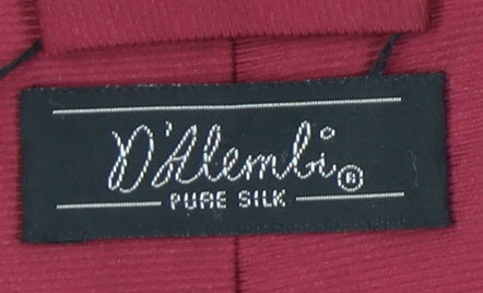 D'Alembi Men's Red Silk Tie - Classic Elegance