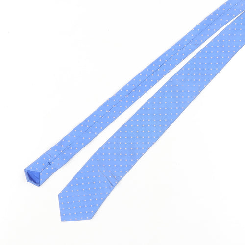 Hugo Boss Men's Blue Polka Dot Slim Silk Tie