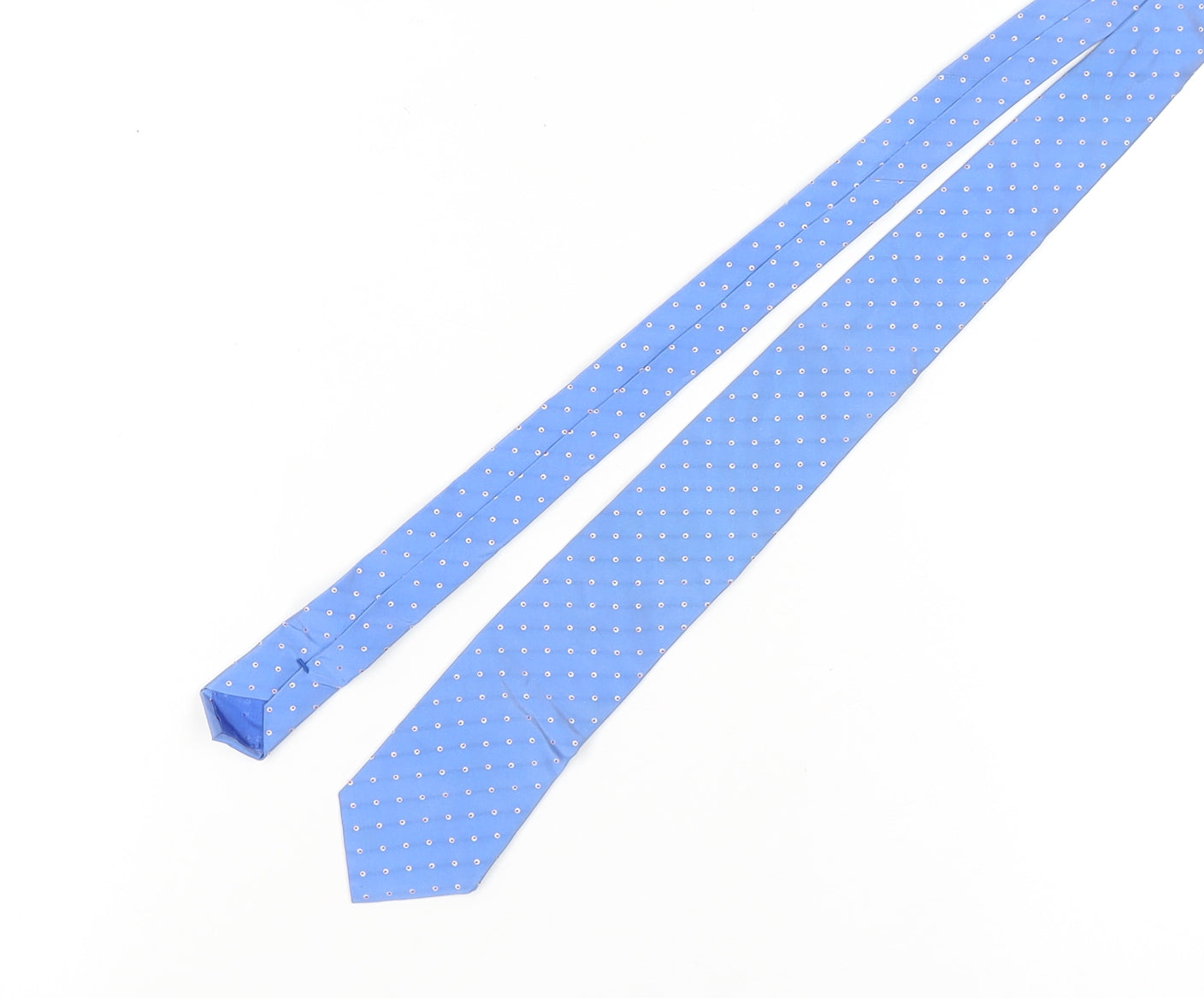 Hugo Boss Men's Blue Polka Dot Slim Silk Tie