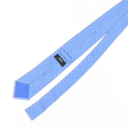 Hugo Boss Men's Blue Polka Dot Slim Silk Tie