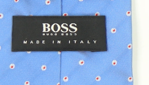 Hugo Boss Men's Blue Polka Dot Slim Silk Tie