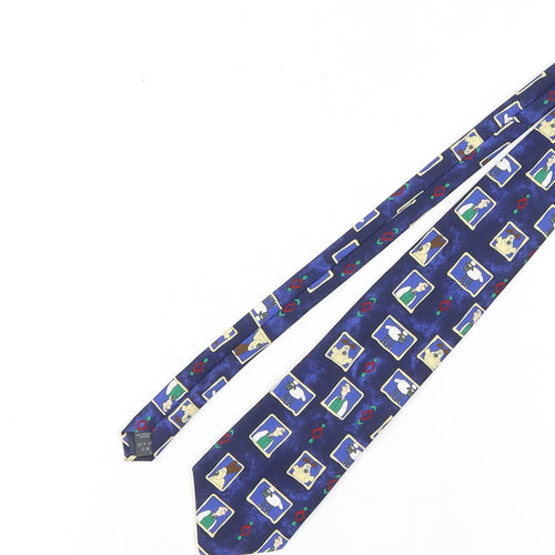 Marks and Spencer Men's Blue Sheep Print Tie, One Size