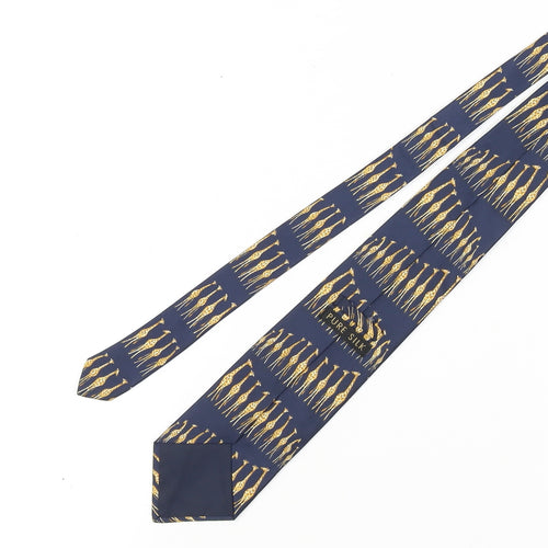 Marks and Spencer Men's Blue Silk Animal Print Tie