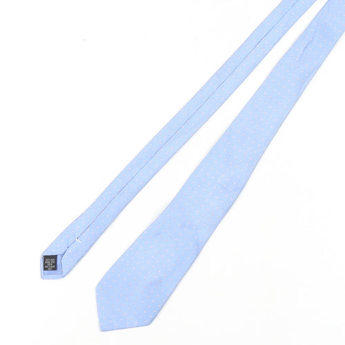 Hawes & Curtis Men's Blue Silk Polka Dot Slim Tie