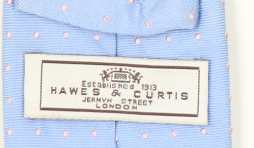 Hawes & Curtis Men's Blue Silk Polka Dot Slim Tie