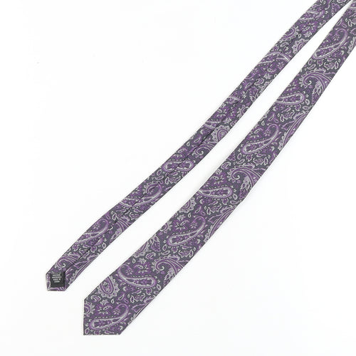 St. George by Duffer Men's Purple Paisley Tie