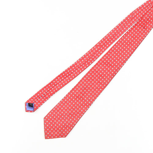 Austin Reed Men's Red Silk Geometric Tie