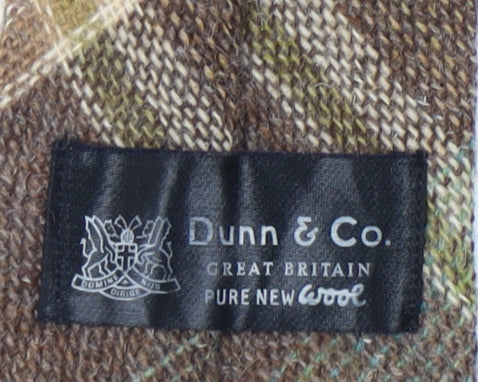 Dunn & Co Men's Brown Plaid Wool Tie Tweed