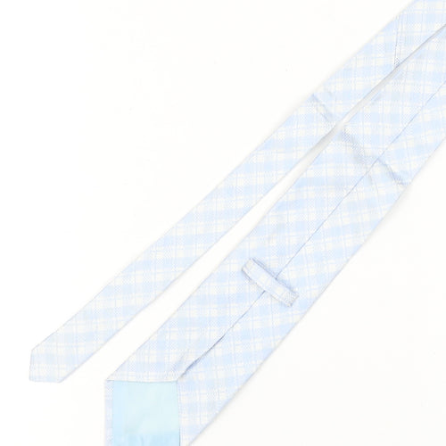 Fraser Men's Blue Silk Checked Tie