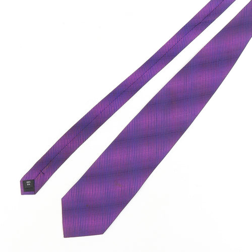 Thomas Nash Men's Purple Silk Geometric Tie