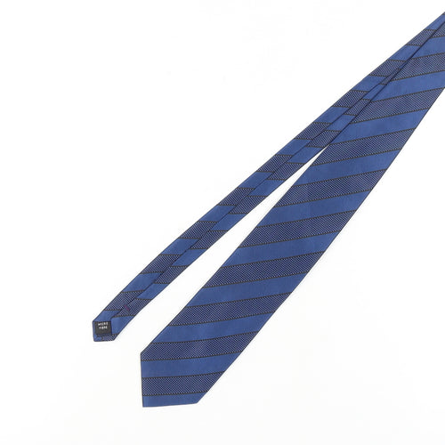Satya Paul Men's Blue Striped Designer Tie