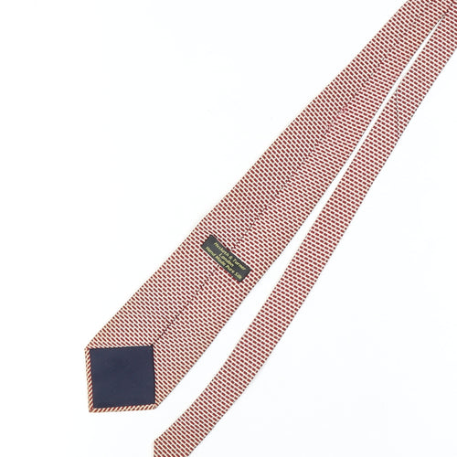 Hesketh & Turner Men's Red Slim Silk Tie One Size