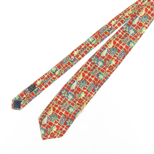 José Piscador Men's Red Paisley Tie - 100% Polyester