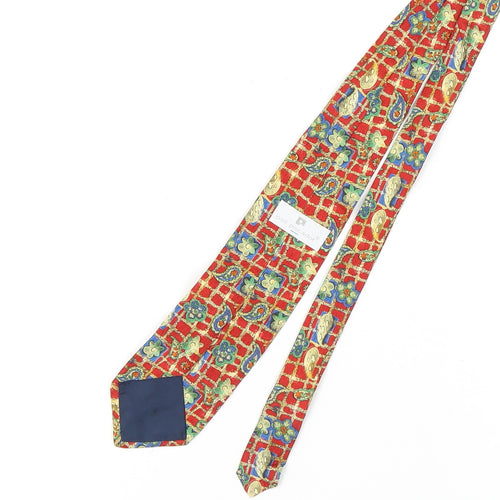 José Piscador Men's Red Paisley Tie - 100% Polyester