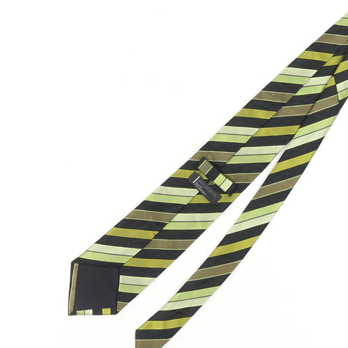 Belmonte Men's Green Striped Silk Tie