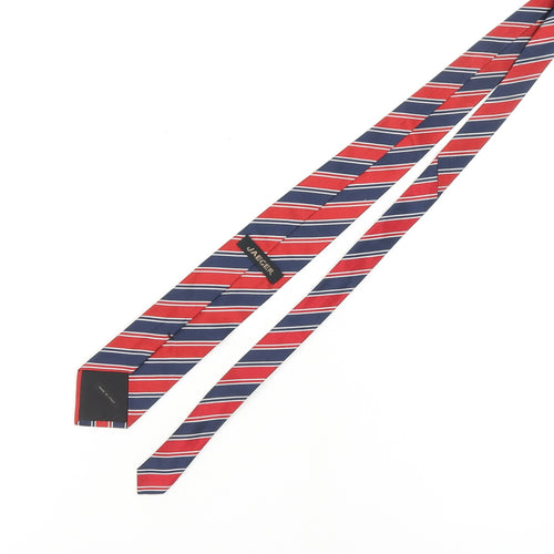 Jaeger Men's Red and Blue Striped Silk Tie