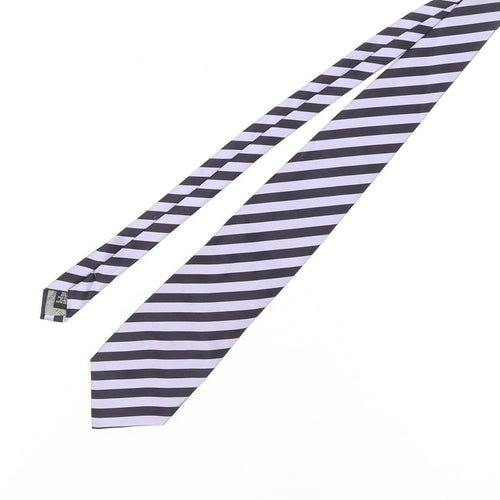 Ted Baker Men’s Silk Striped Tie in Black & Silver