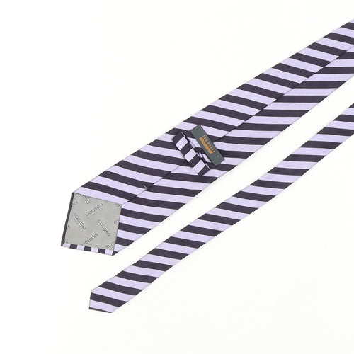 Ted Baker Men’s Silk Striped Tie in Black & Silver