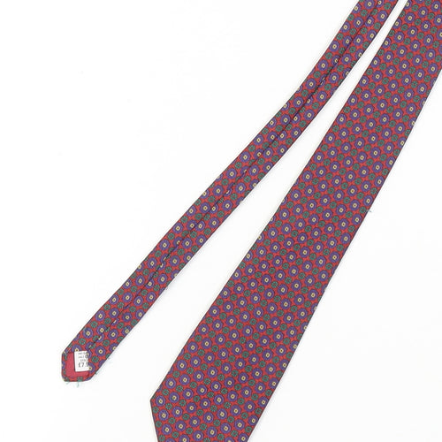 Dunn & Co Red Silk Geometric Men's Tie