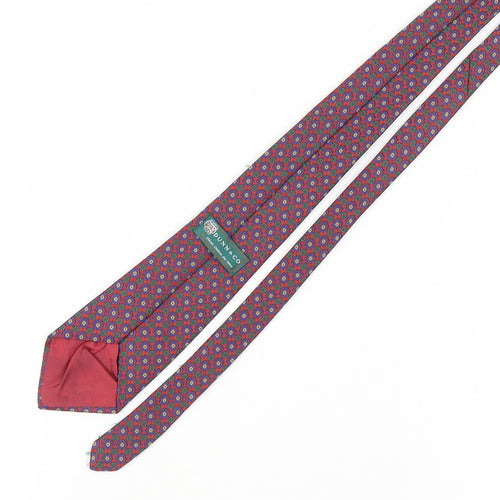 Dunn & Co Red Silk Geometric Men's Tie