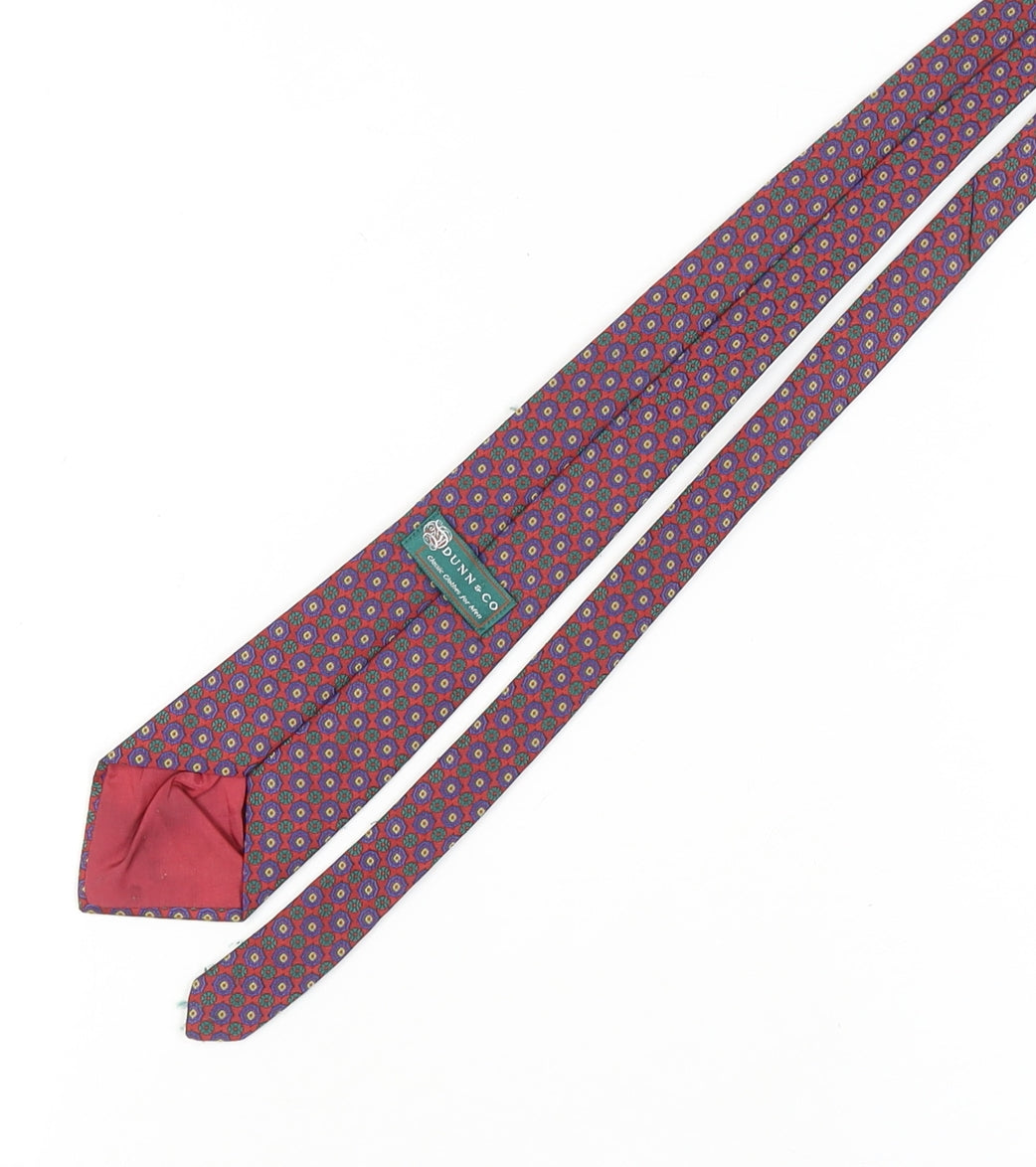 Dunn & Co Red Silk Geometric Men's Tie