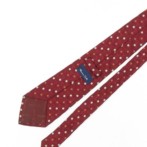 Massimo Dutti Men’s Red Silk Polka Dot Tie