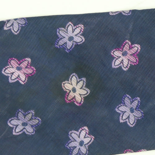 Daniel Hechter Men’s Blue Silk Floral Designer Tie