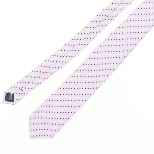 Daniel Hechter Men's Purple Silk Polka Dot Tie