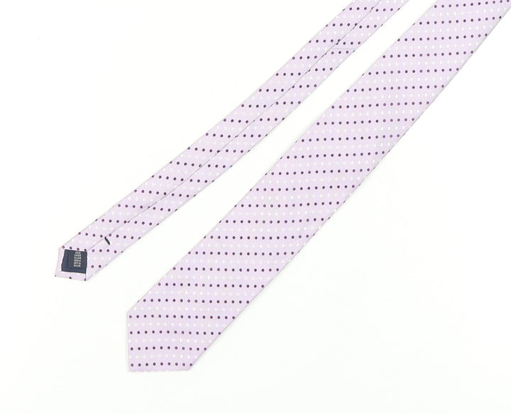 Daniel Hechter Men's Purple Silk Polka Dot Tie