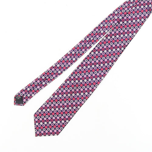 Hawes & Curtis Men's Multicoloured Silk Geometric Tie