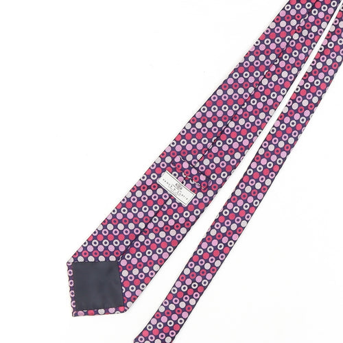 Hawes & Curtis Men's Multicoloured Silk Geometric Tie